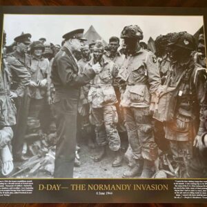 Dwight D. Eisenhower speaks to U.S. Paratroopers before D-Day - Poster