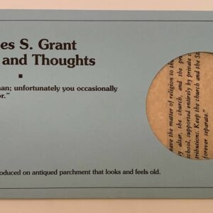 U.S. Grant Portrait & Thoughts parchment
