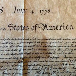 Declaration of Independence - parchment Replica