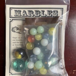 Marbles with Leather Pouch