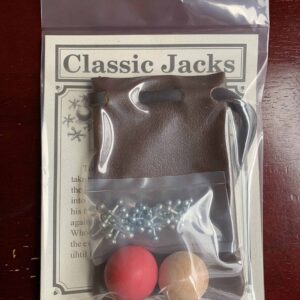 Classic Jacks in Leather Pouch