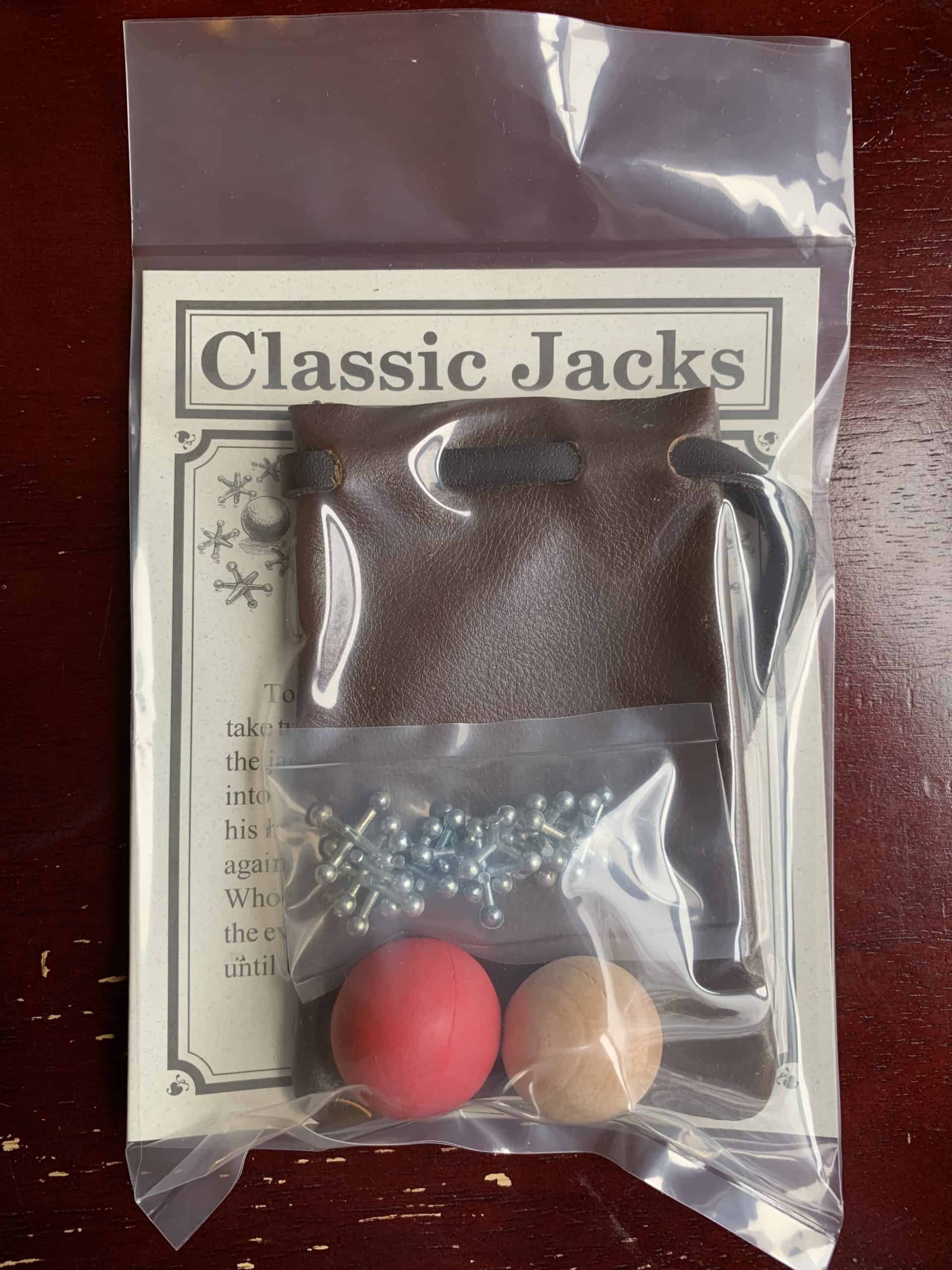 Classic Jacks in Leather Pouch