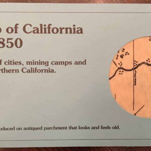 Mining Map of California - 1850 replica