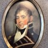 6-1/4″ James Lawrence Print in Antiqued Beaded Brass Frame- Antique Vintage Style