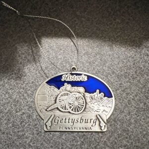 Historic Gettysburg Metal Cannon Ornament