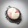 Traditional Shell Color Art Nouveau Cameo Brooch /Pendant