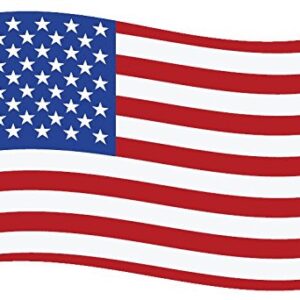 Wavy American Flag Car Magnet - 3.5 X 5.75