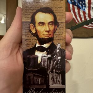 Lincoln Bookmark with Gettysburg Address on back