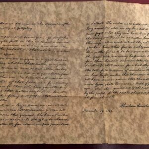 Gettysburg Address Parchment Replica