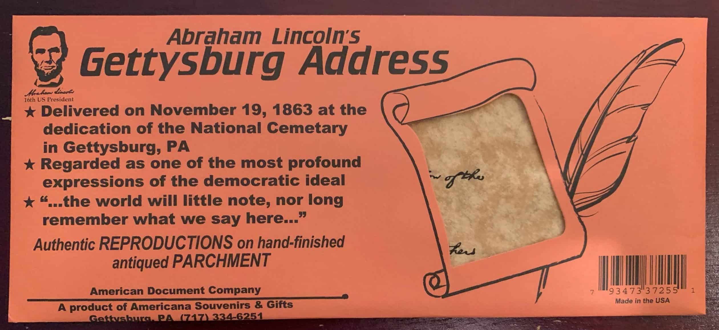 Gettysburg Address Parchment Replica - Image 2