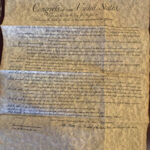 The United States Bill of Rights Parchment Replica