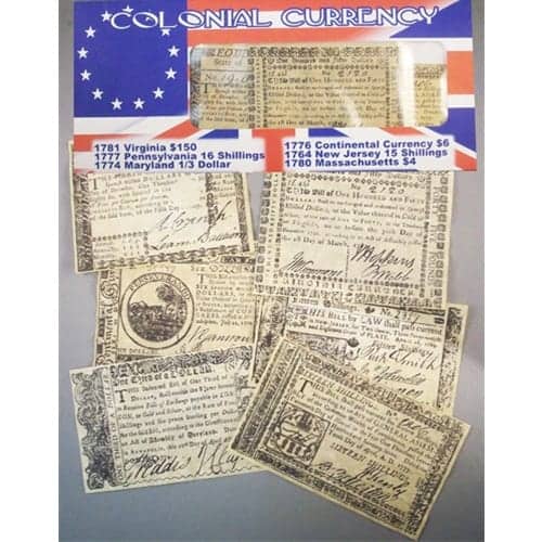 Colonial Currency Replicas