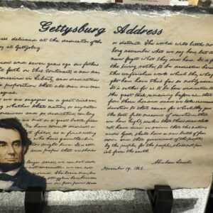 Abraham Lincoln - Gettysburg Address slate