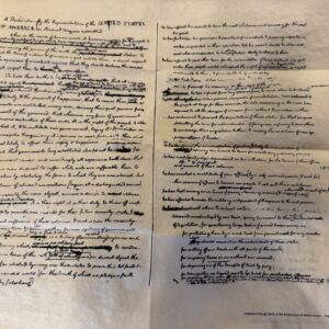 Thomas Jefferson's Rough Draft of the Declaration of Independence - Replica