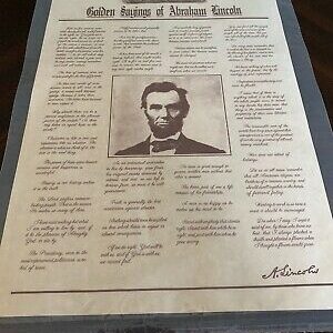Golden Sayings of Abraham Lincoln - Parchment Poster