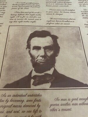Golden Sayings of Abraham Lincoln - Parchment Poster - Image 2