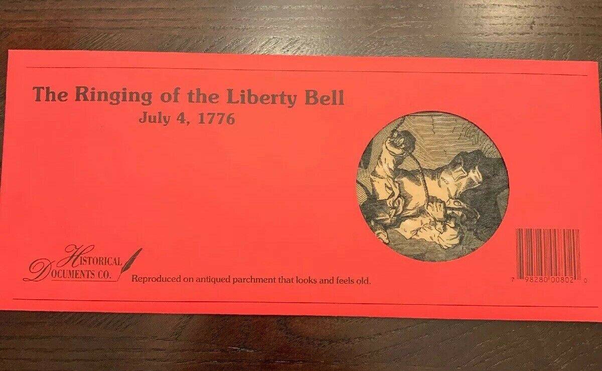 The Ringing Of The Liberty Bell Replica Parchment Document
