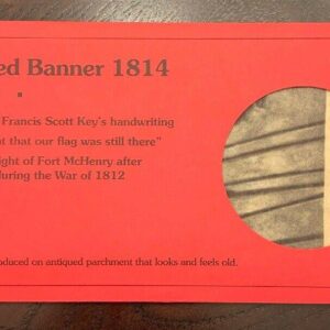 Star Spangled Banner Replica Parchment Document