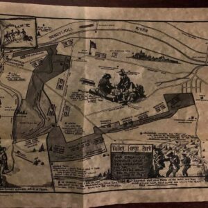 VALLEY FORGE MAP POSTER PARCHMENT DOCUMENT