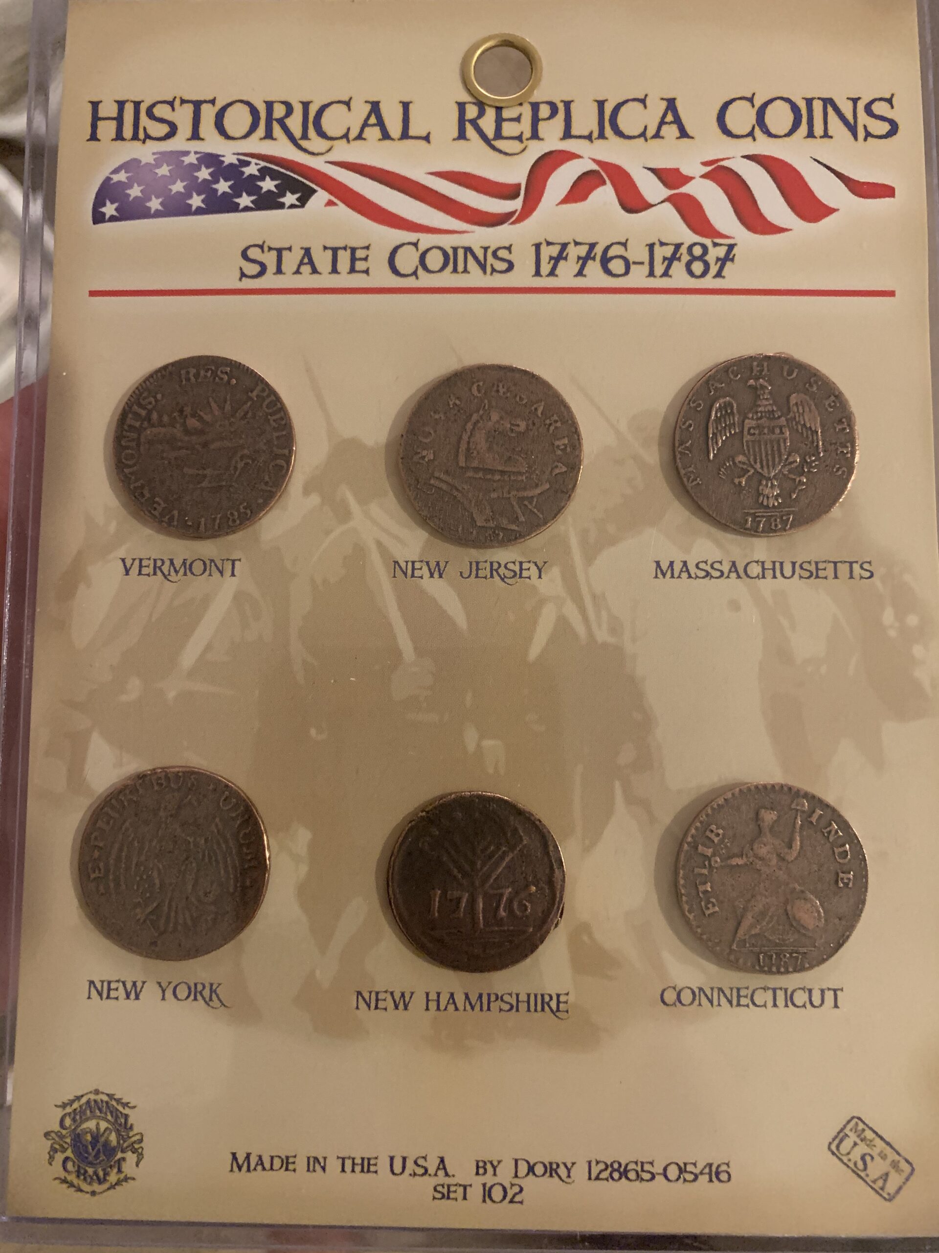 State Coin replicas 1776-1787