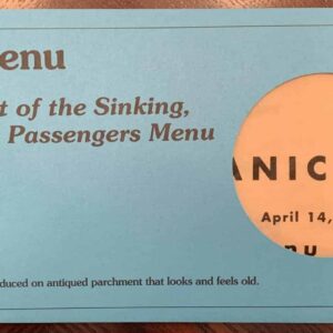 Titanic Menu