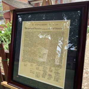 The Declaration of Independence (replica) in an Elegant Frame