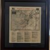Chronological Map of Revolutionary War Battlefields in an Elegant Frame