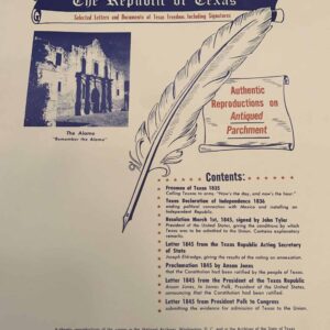 The Republic of Texas Parchment Set