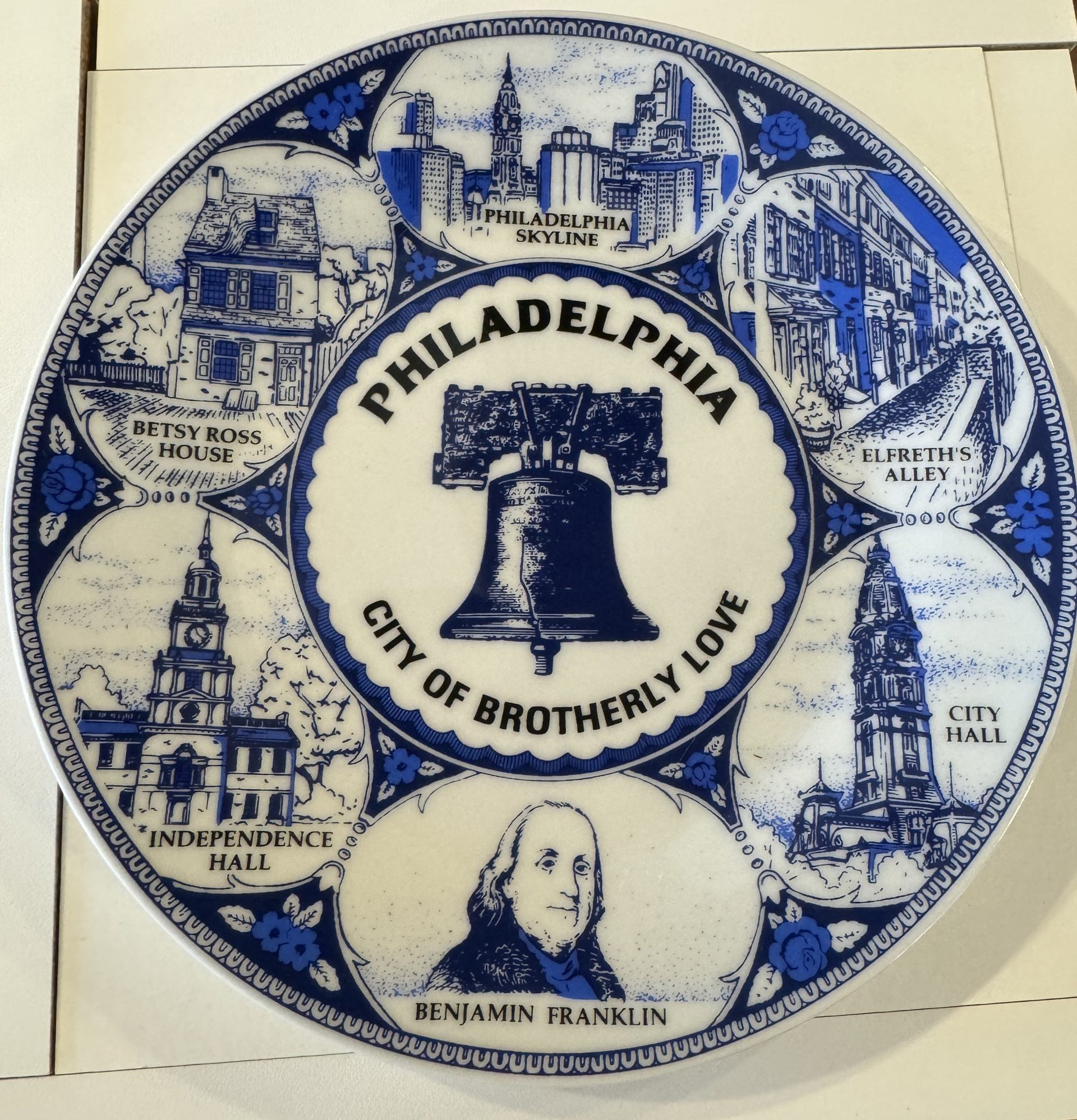 Philadelphia Blue 6" Rim Plate