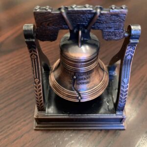 Miniature die-cast Liberty Bell pencil sharpener