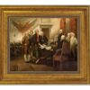 Presenting of The Declaration of Independence 8 x 10 Painting