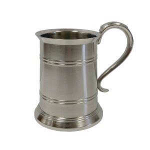 Colonial pewter plated 5" tankard