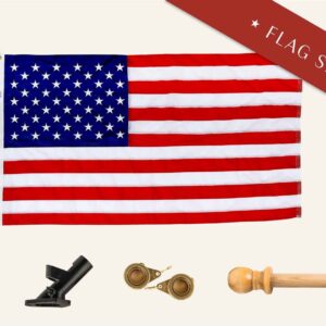 Pre-Assembled 3' x 5' American Flag Set