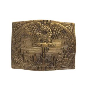 Civil War Marine Belt Buckle with Eagle and Anchor (reproduction)