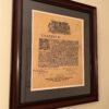 William Penn’s Deed To Pennsylvania in Elegant Frame