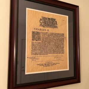 William Penn’s Deed To Pennsylvania in Elegant Frame