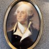 6-1/4″ George Washington in Uniform Print in Antiqued Beaded Brass Frame – Antique Vintage Style