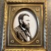 An embossed brass 3-3/4 x 4-1/2" frame of Ulysses S. Grant