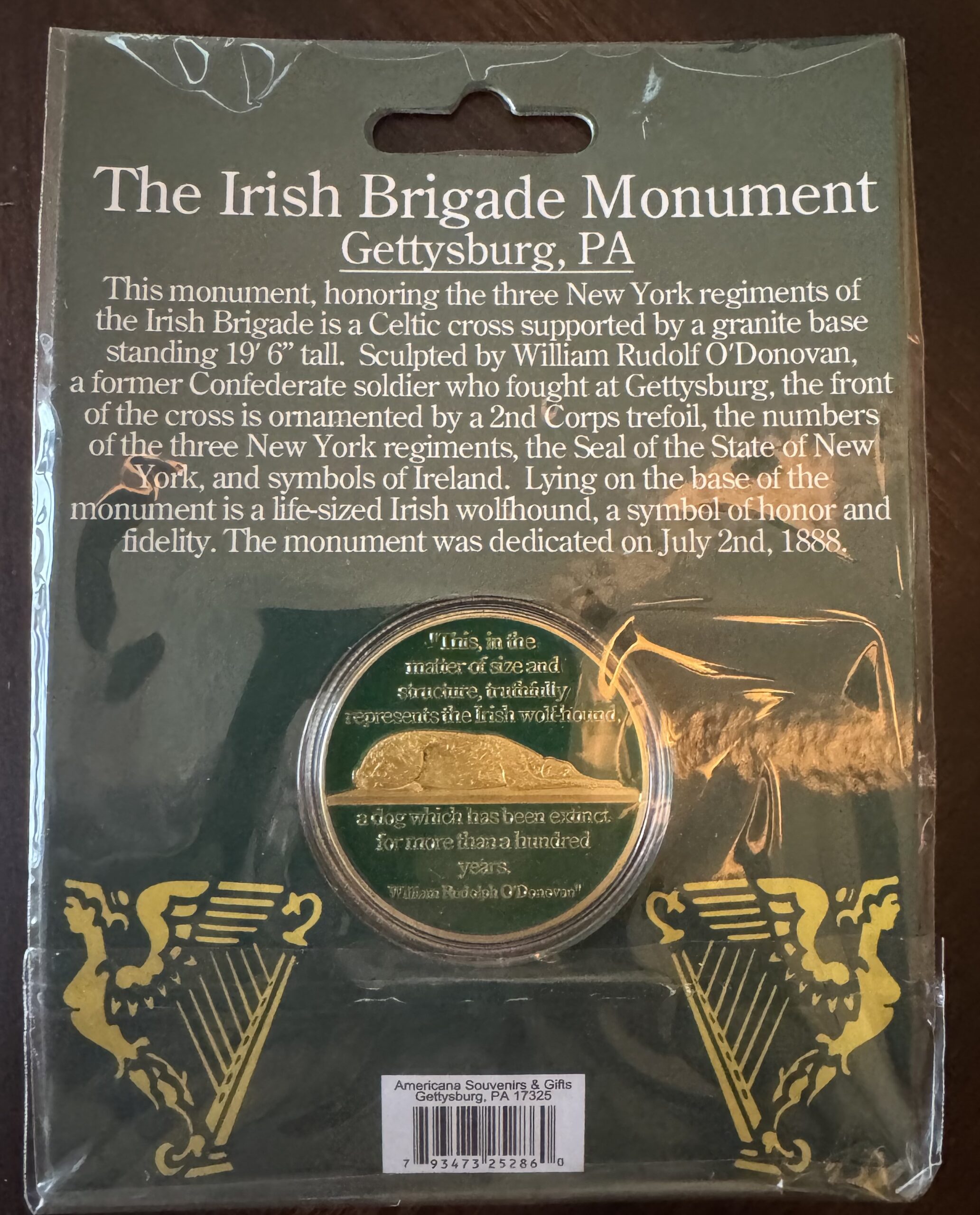 The Irish Brigade Monument at Gettysburg Coin - Image 2