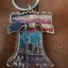 Liberty Bell - Philadelphia Foil Design Metal Key Chain