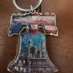 Liberty Bell - Philadelphia Foil Design Metal Key Chain