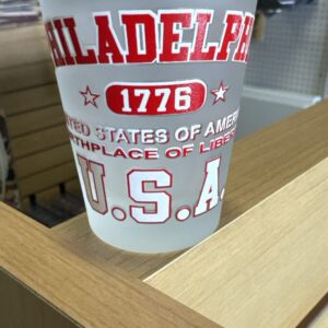 Frosted Philadelphia 1776 Shot Glass