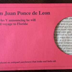 1521 Letter from Juan Ponce de Leon