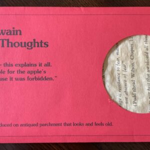 Mark Twain Portrait & Thoughts