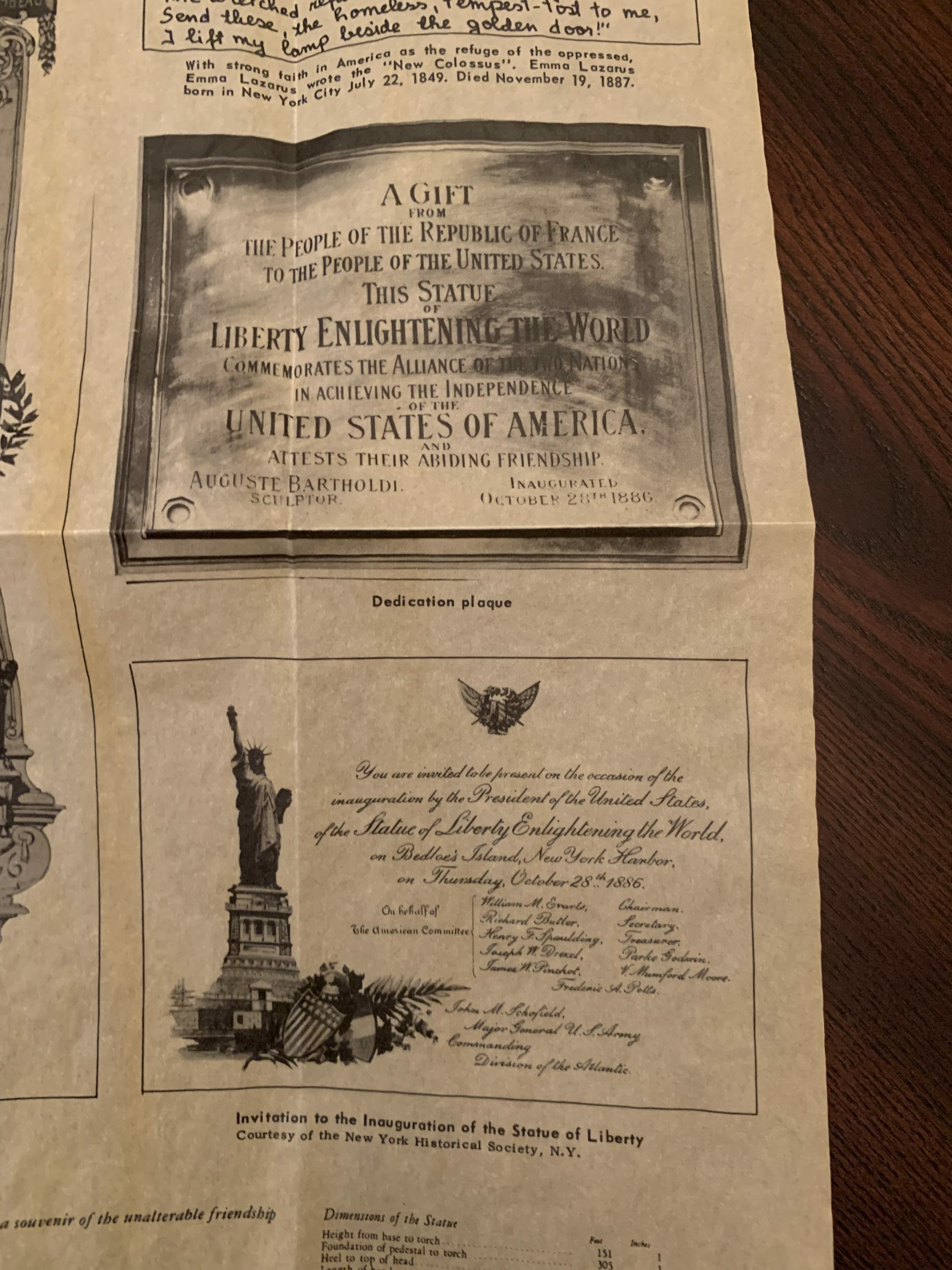 Deed to Statue of Liberty - Image 2