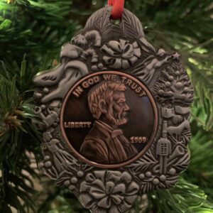 Lincoln Penny Holiday Ornament