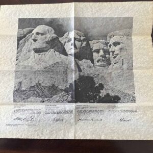 Mount Rushmore National Monument Memorial parchment