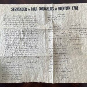 Surrender of Cornwallis at Yorktown 1781