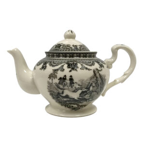 9-1/4″ Equestrian Transferware Porcelain Teapot