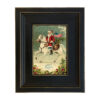 Victorian Santa & Children Framed Painting Print on Canvas